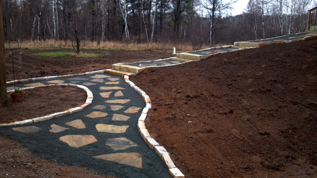 Flagstone Pathway and Steps